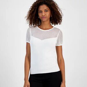 T Tahari Women's Open-Stitch Yoke Sweater - NWT